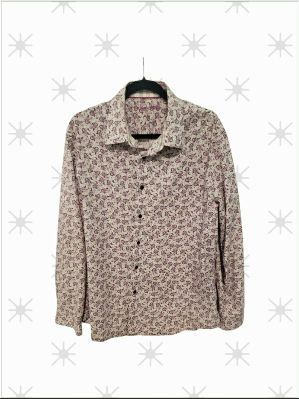 Tasso Elba Men's Paisley Button-Up Shirt - Pink & White